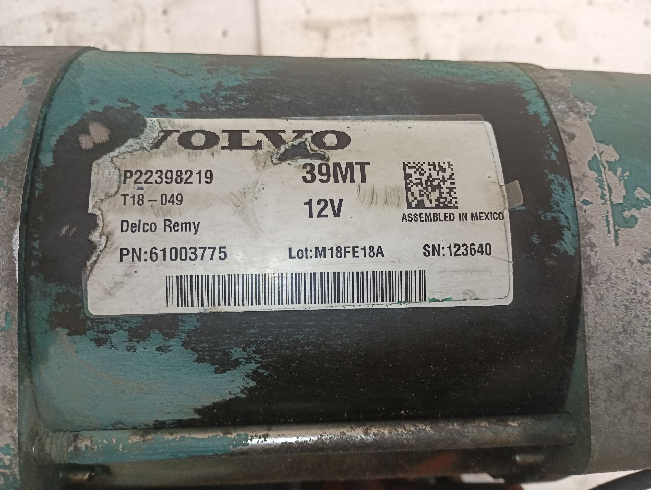 61003775 Delco 39MT Starter Motor 12 Tooth Volvo D13 (12503718