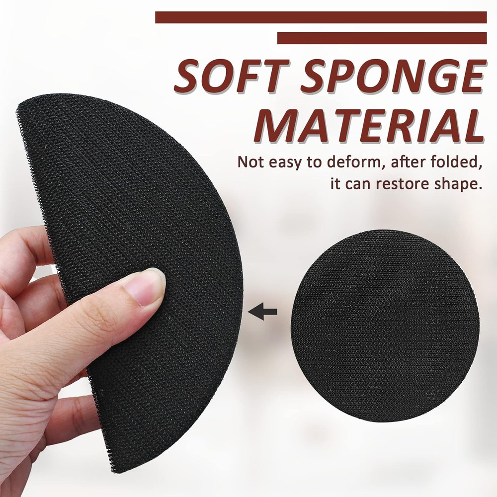 5 Pack 3 Inch Hook and Loop Soft Sponge Cushion Buffer Pad, Foam Sponge Buffer B