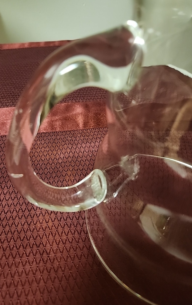 Clear Modern Art Glass Beverage Pitcher