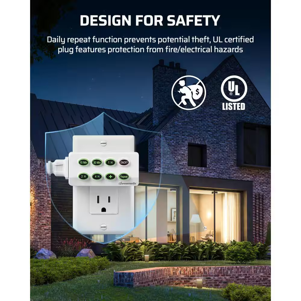 Indoor Countdown Timer with Repeat Function and Lit up Buttons, Auto Shut off Ti