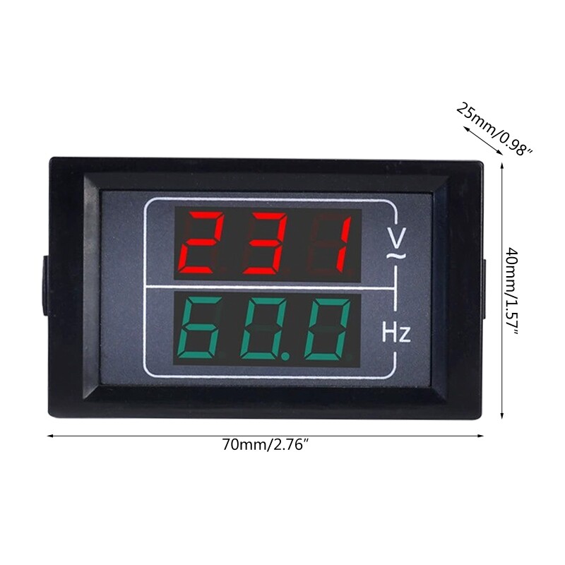 Accuracy Hz LED Display Tester Voltmeter Frequency Meter for Household