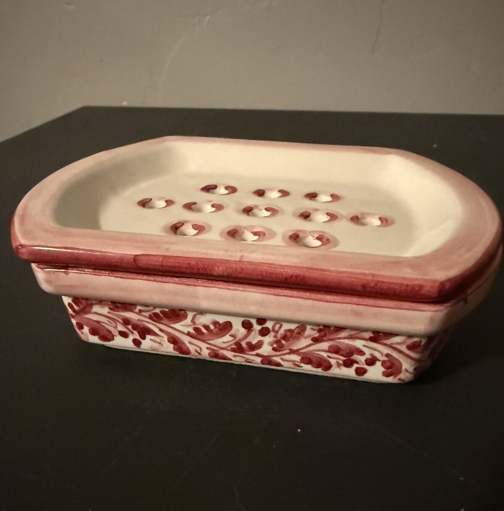 Providence Siracusa Hand Painted Ceramic Soap Dish