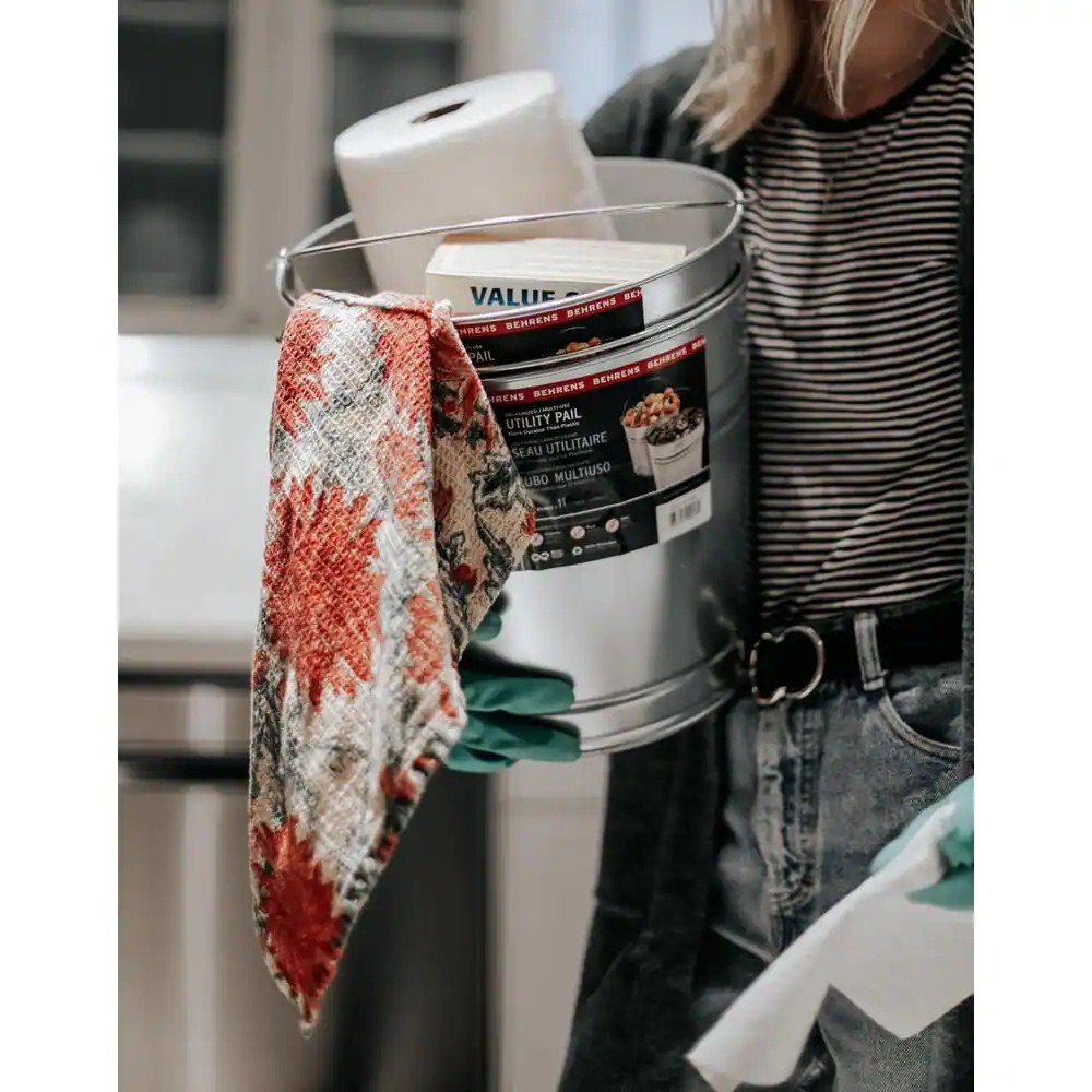 10 Qt. Galvanized Steel Pail: Durable Utility Container