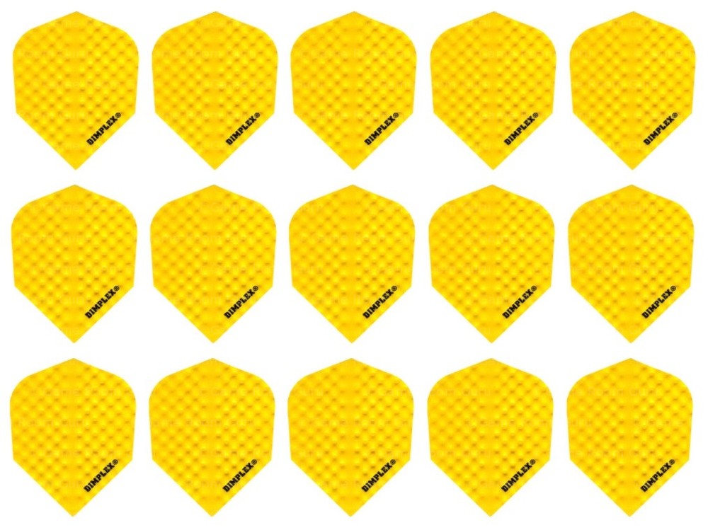 5 Sets Harrows Dimplex Standard Dart Flights - Ships w/ Tracking - Solid Yellow