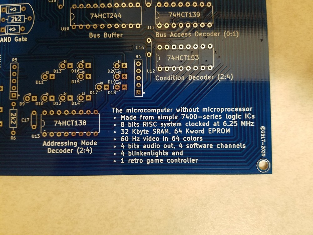 Gigatron TTL Microcomputer, DIY Hardware Project, PCB ONLY, US Seller