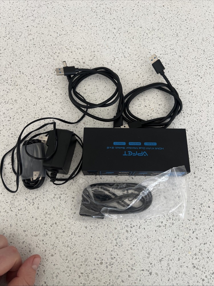 VPFET DisplayPort KVM Multi-Host Switch Box 2x2 Quick Switch USB VP-SW220