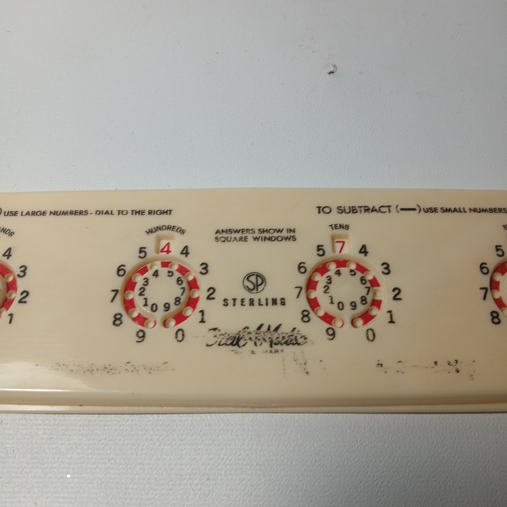 Vintage Sterling Dial-A-Matic Automatic Adding Machine, Original Pick, And Box!!