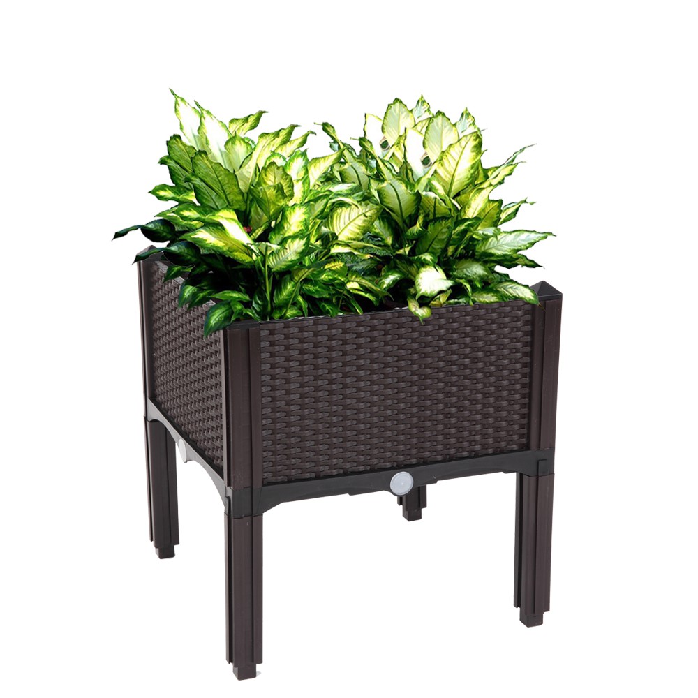 2Pcs Free Splicing Injection Planting Box Brown