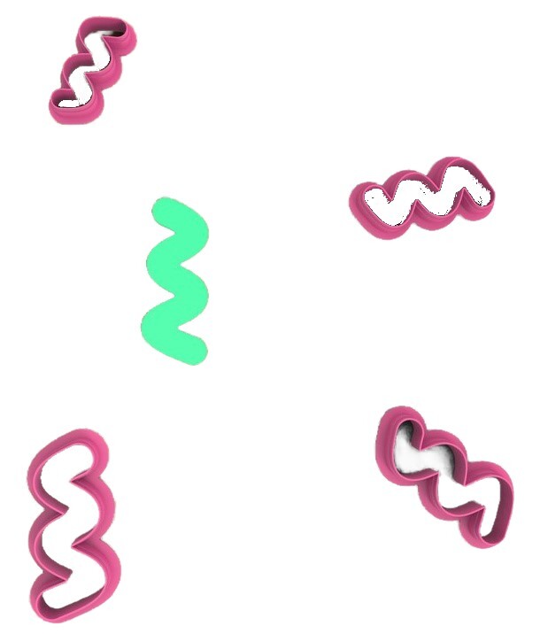 Organic Line Polymer Clay Cutter