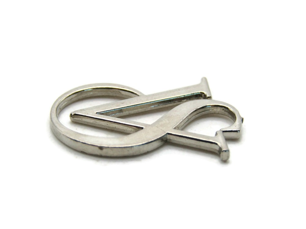 VS Lettered Charm Silver Tone