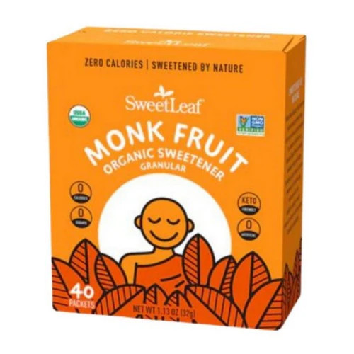 Monk Fruit Organic Sweetener Granular 40 Count