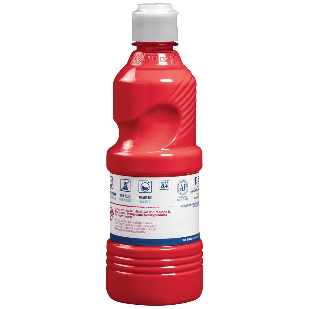 Washable Tempera Paint, Red, 16 Oz., 1 Count