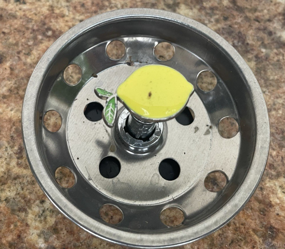 Lemon sink strainer stopper