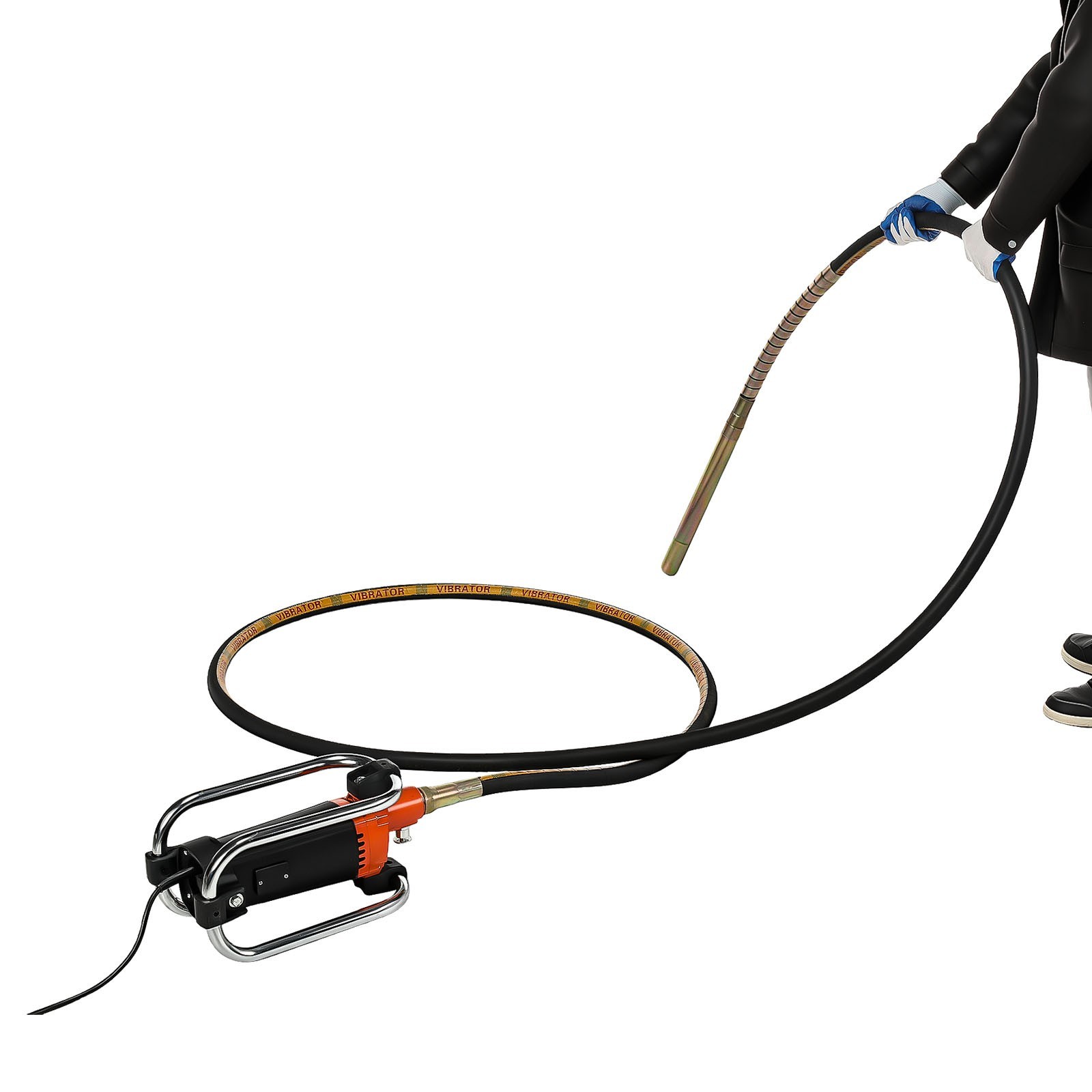 Electric Concrete Vibrator 2000W 14-3/4 feet Poker to Remove Air Bubbles 6m