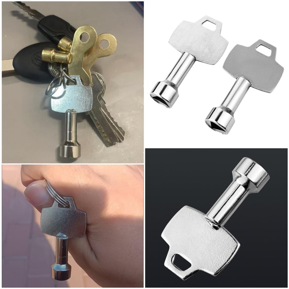 TorSor 5 Pack Trash Can Key Utility Keys Triangular Socket Key Electrical Cab...