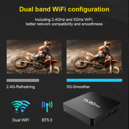 Velec Smart TV Box Android 16 16+256GB 4K Video Decoding High-End Streaming