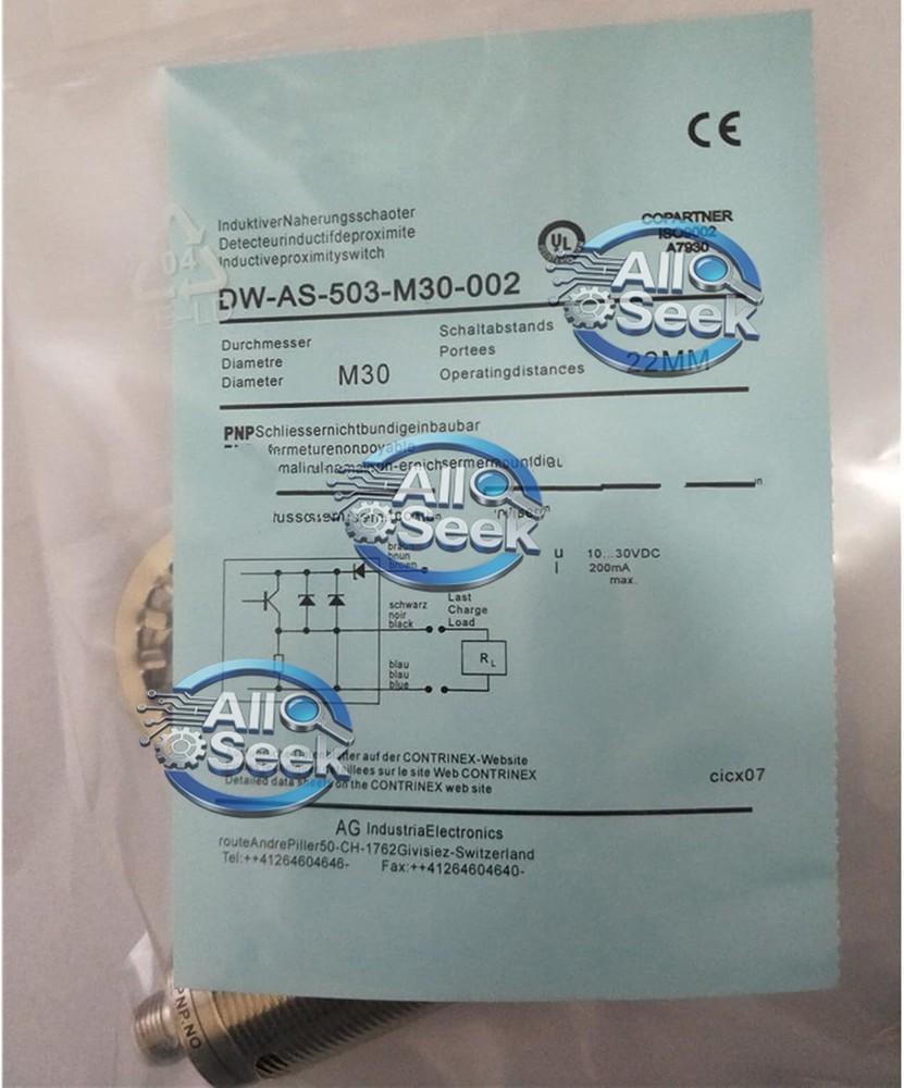 1Pc Contrinex DW-AS-503-M30-002 Inductive Proximity Switch Sensor System New