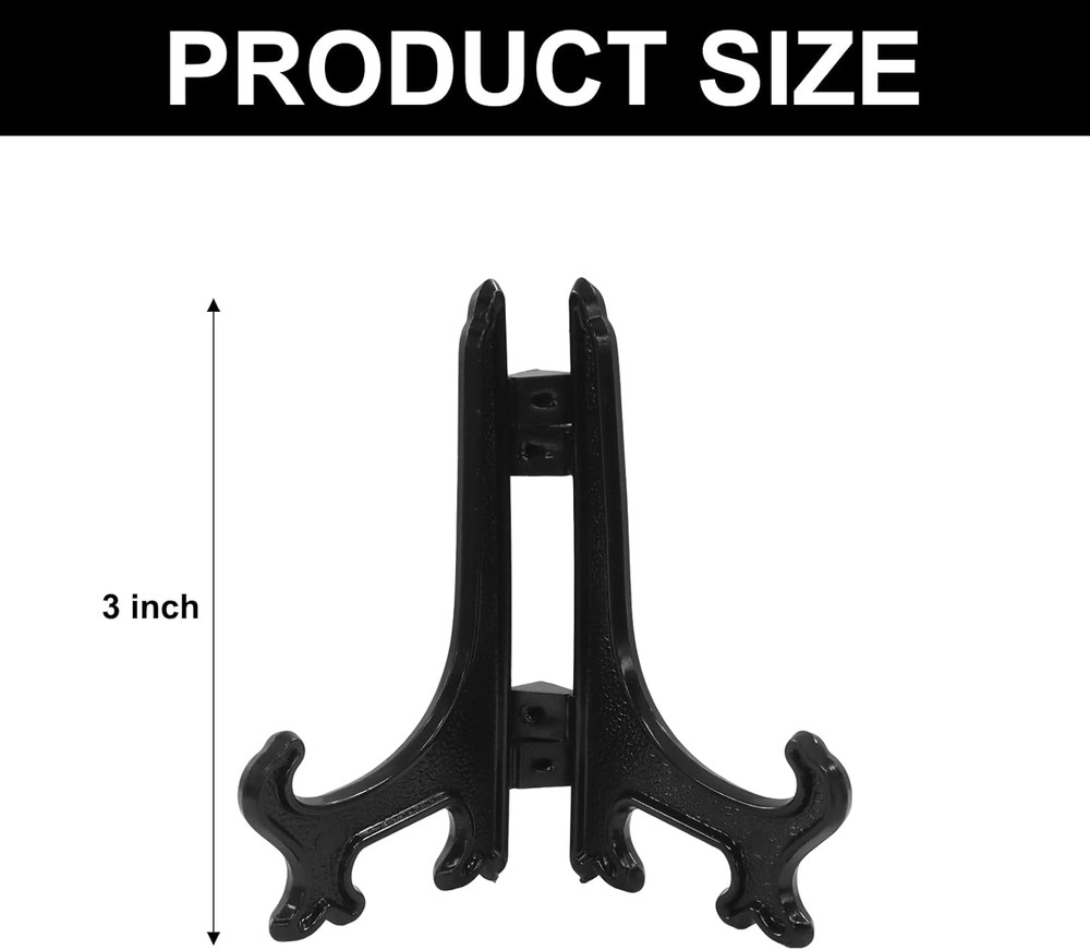 24 Pack Plastic Easel Plate, Display Stands Picture Frame Holder, Mini Easel for