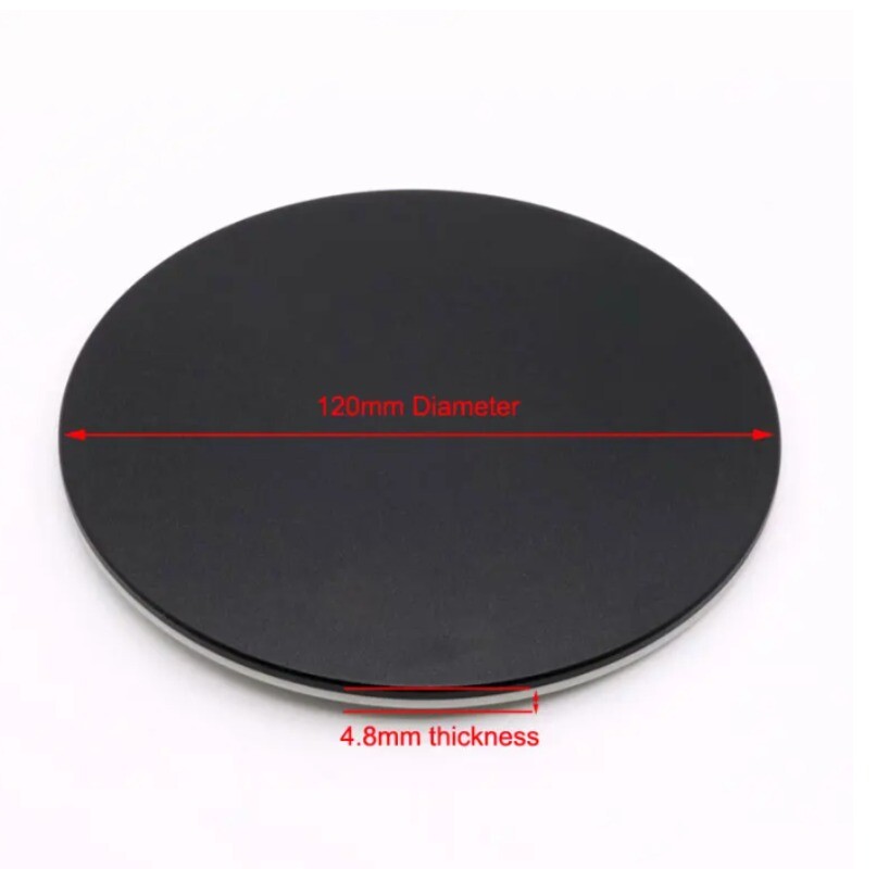 120mm Plastic Round Working Stage White Black Board for Stereo Microscope