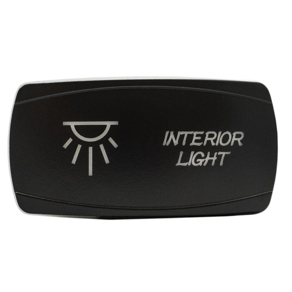 BLUE Dual Back-lit Rocker Switch Laser Etched 20A INTERIOR LIGHT Horizontal
