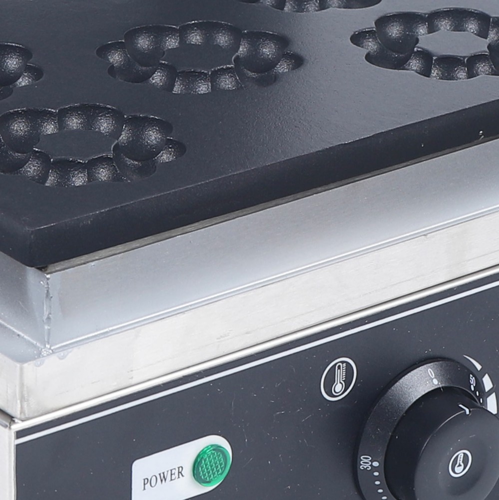 1500W Donut Maker Waffle Machine Commercial 5 Dounts Baking Waffle Machine Timer