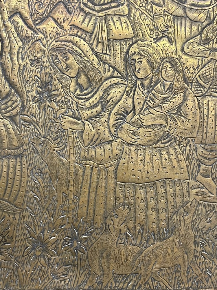 20th Century Persian Handmade Brass Tray