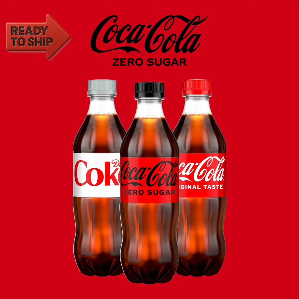 Zero Sugar Soda Pop Bottles, 16.9 Fl Oz, 6 Pack