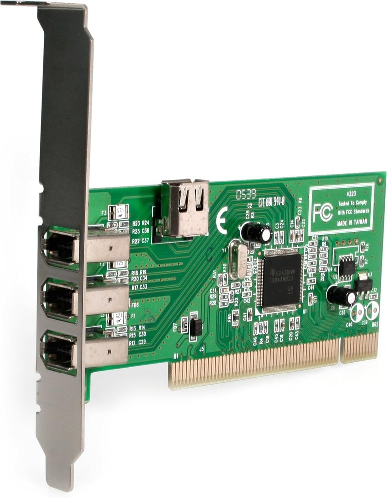 Versatile PCI FireWire Adapter Card - 3 External + 1 Internal, TAA Compliant