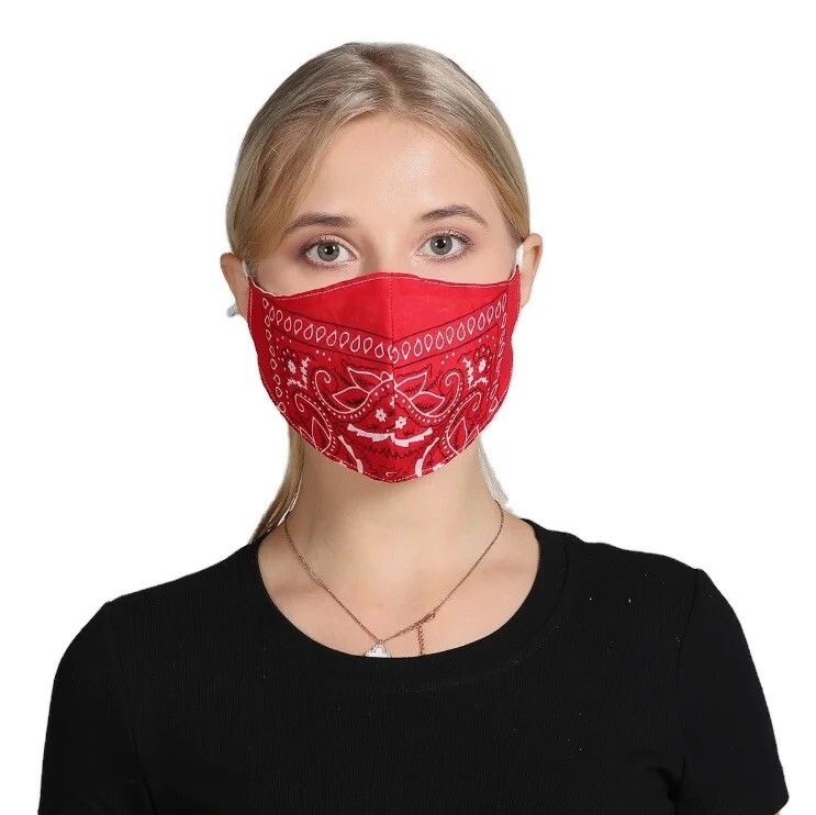 Face Mask 100% Cotton Lavable Paliacate 4 Pc