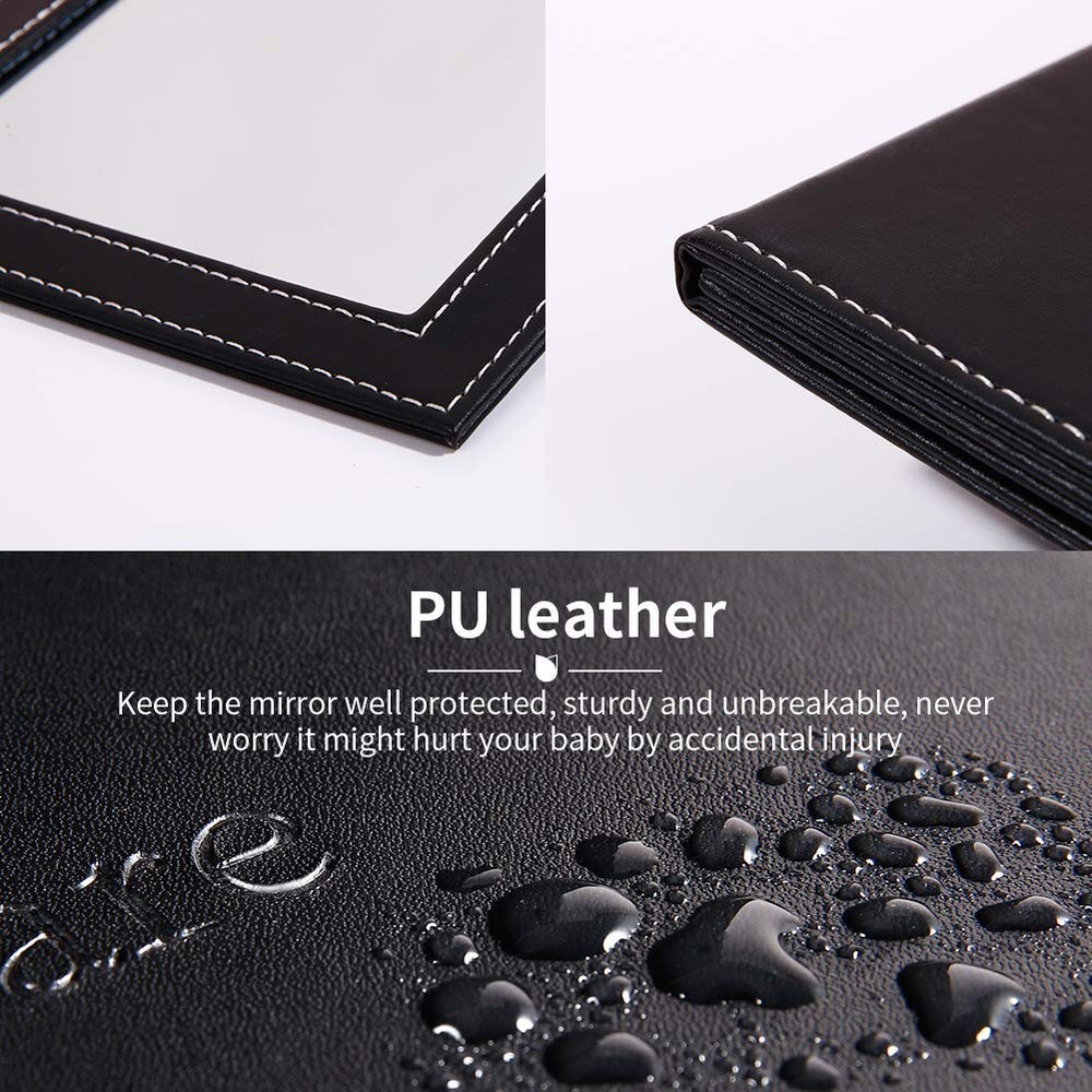 Compact Rectangular Travel Mirror with Cushioned Cover - Ideal Gift for All