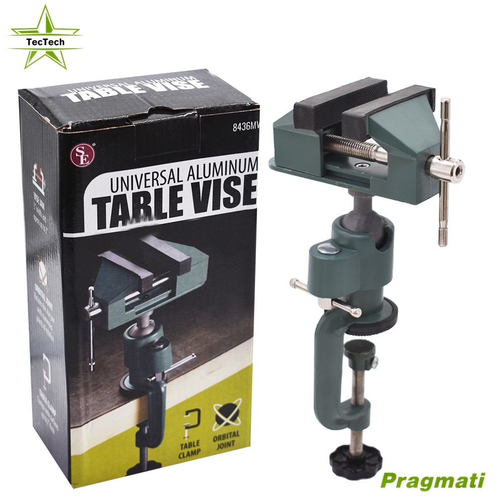 Universal Table Vise For Holding Small Parts 3" Aluminum Swivel 360° Rotating