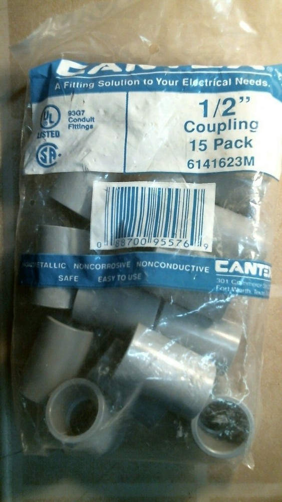 Cantex 93G7 1/2" Coupling 15 pack, FREE SHIPPING