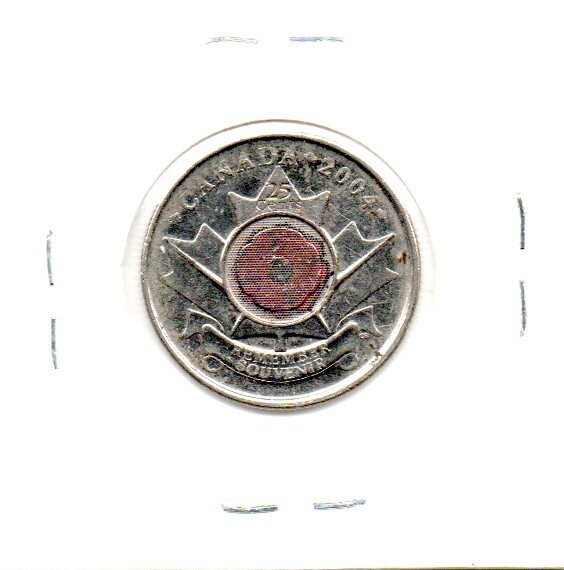 2004 design 1 Canadian 25 Cent Quarter circulated