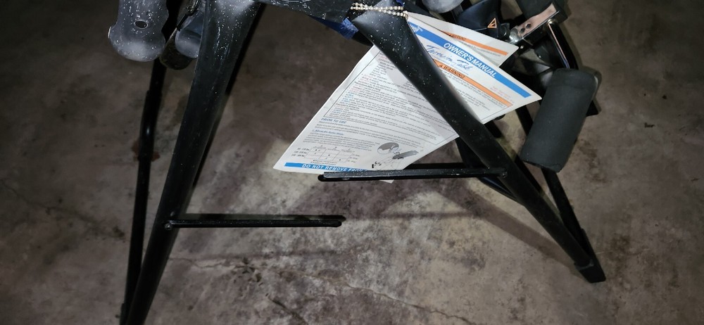 Teeter Hang Ups Inverson Table Blue Back Relief Tool Machine