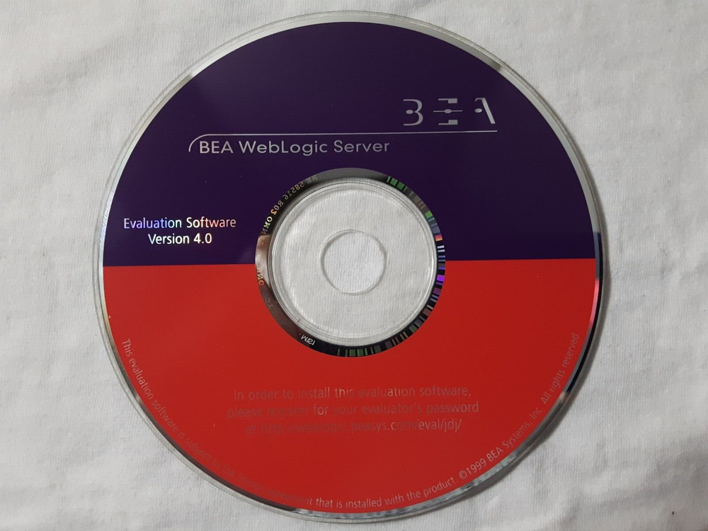 BEA WebLogic Server Evaluation Software Version 4.0 - 1999 FREE SHIPPING new