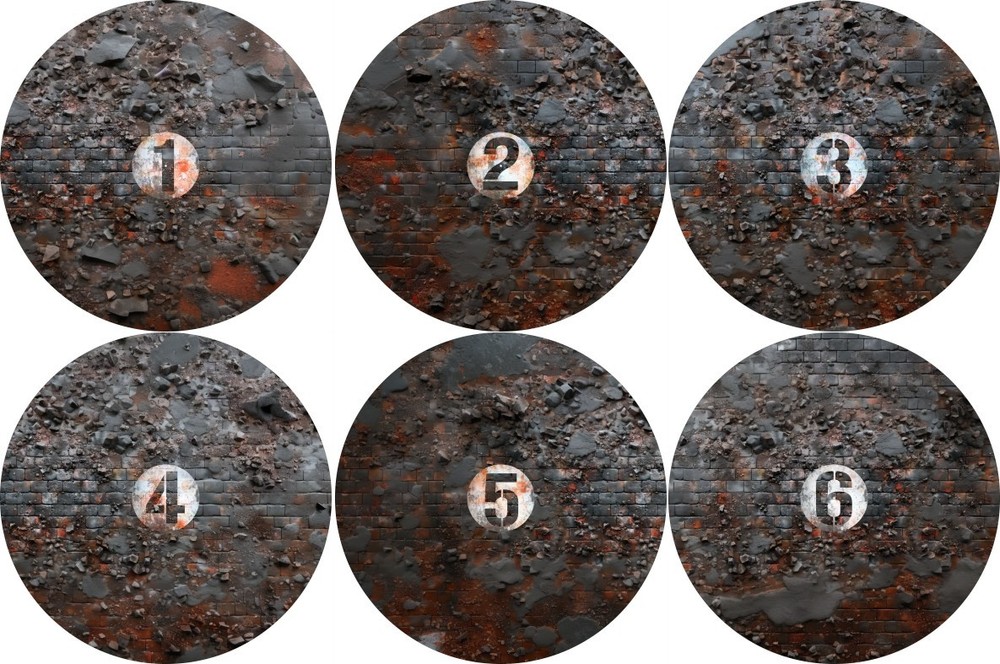 Objective Markers Set - 7.57" - Grimstone - Compatible w/ Warhammer 40K