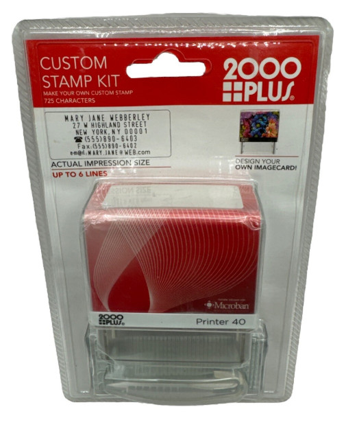 Cosco 2000 Plus Self-Inking Custom Stamp Kit up to 6 Lines 725 Characters