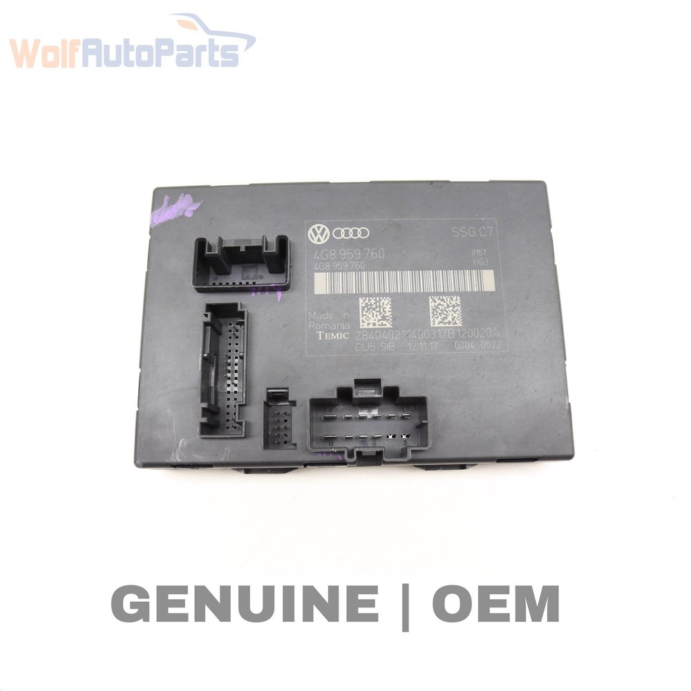 AUDI A7 QUATTRO - Front LEFT SEAT / Backrest Adjustment Control Module