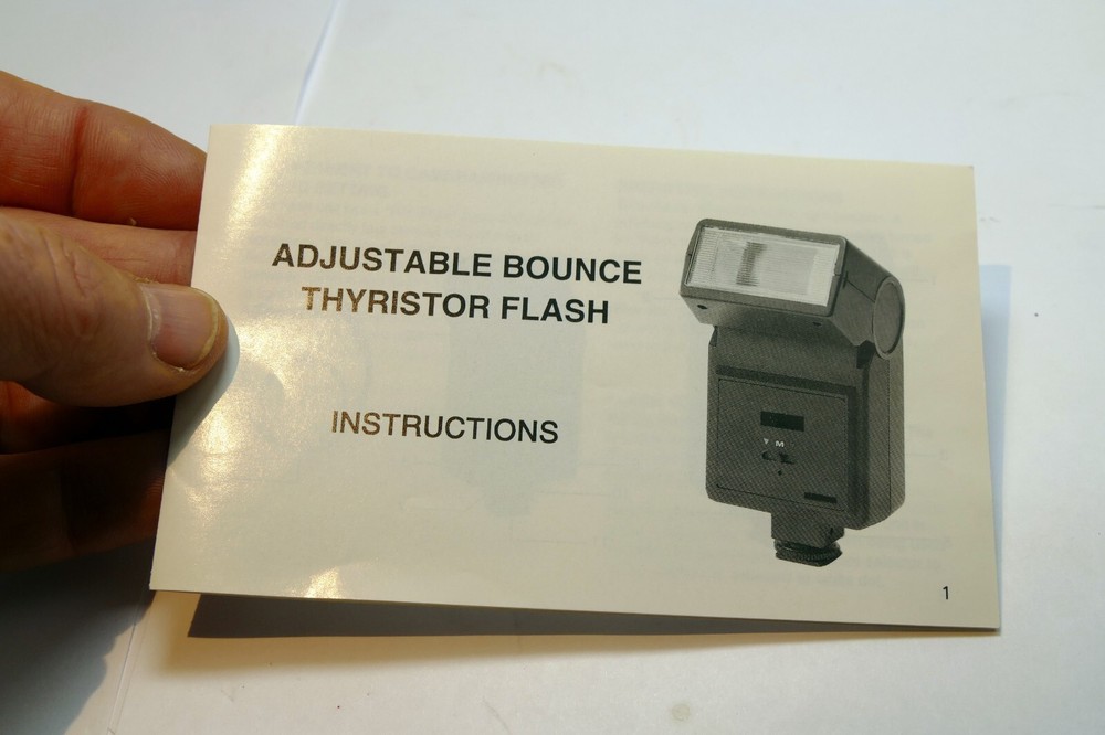 adjustable Bounce Thyristor flash Instruction Manual Guide (E) English