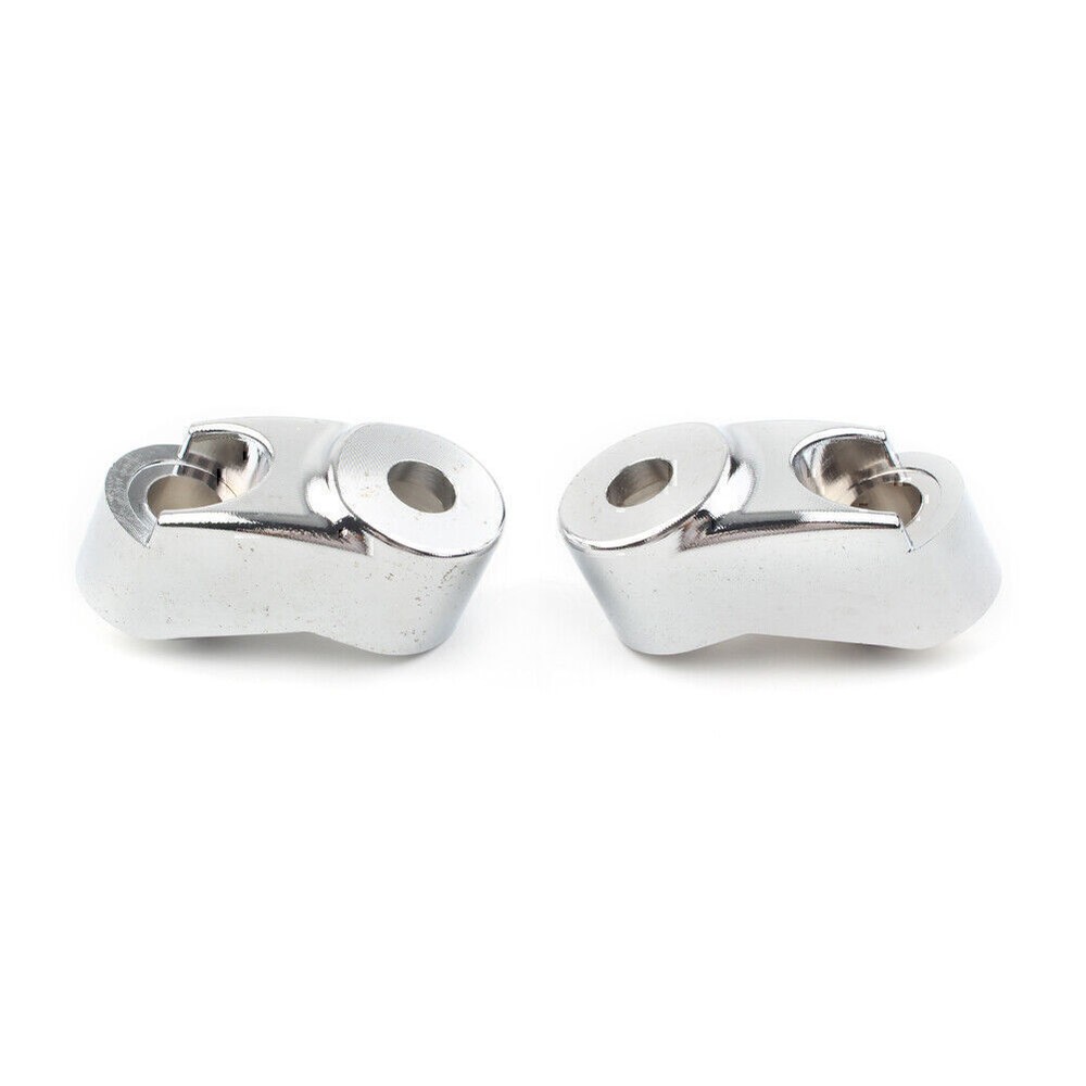 2pcs Front Turn Signal Mount Bracket Relocation for Harley Dyna 39mm 49mm Chrome