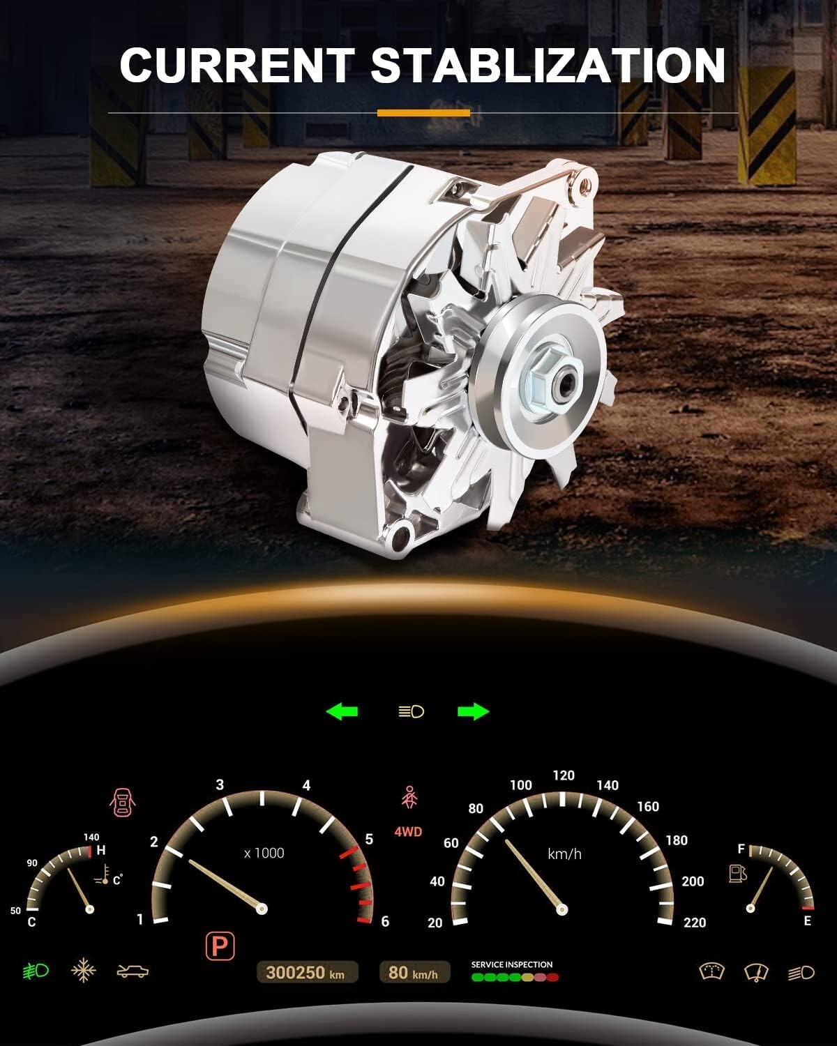 Alternator For Chrome BBC SBC Chevy 120Amp Street Rod GM 1 Wire 1975-1985 12V