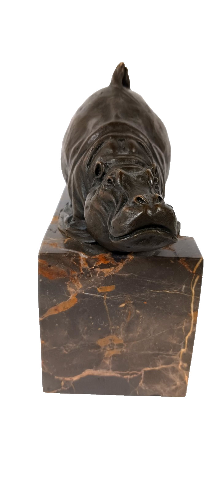 Statue Sculpture hippo Wildlife Art Deco Style Art Nouveau Style Bronze Figurine