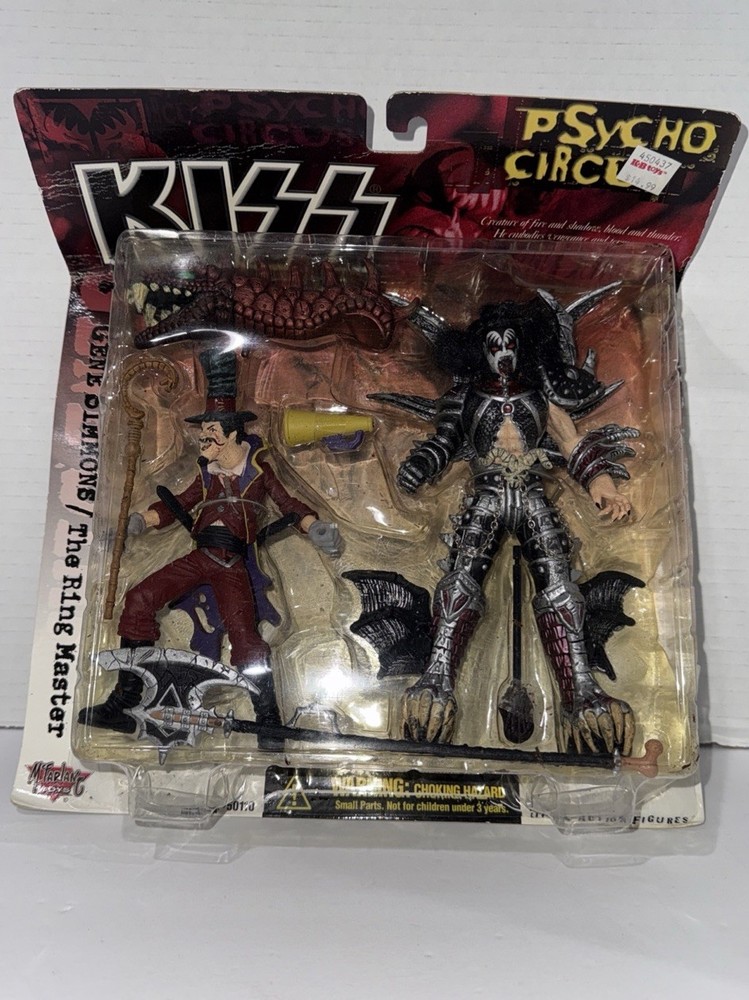 Kiss Gene Simmons Ringmaster Mcfarlane Action Figure Psycho Circus  Reseal/Bent