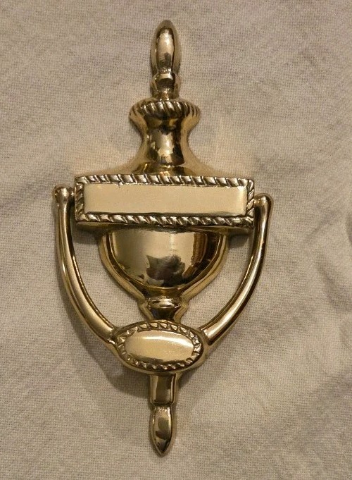 Solid Brass Door Knocker 7" x 4" New Unbranded