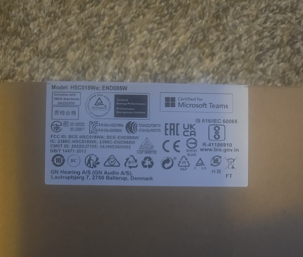 Jabra Evolve 65 Third Edition Wireless Headset, Mono Speaker