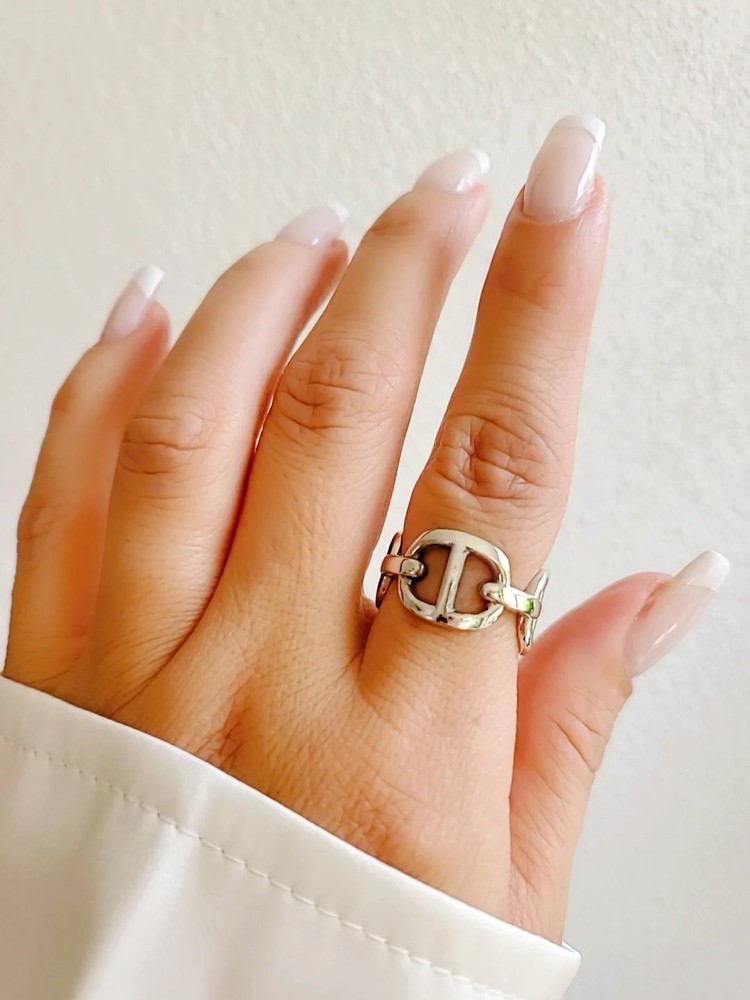 Sterling Silver Chunky Chain Ring