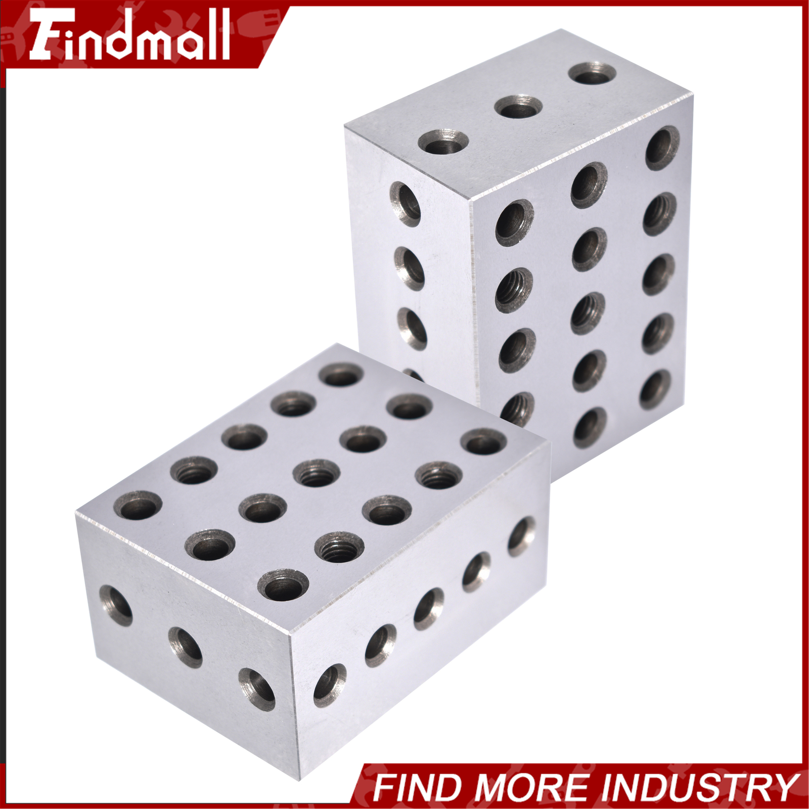Ultra Precision 1 Matched Pair 2-3-4 Blocks 23 Holes .0002" Precision New