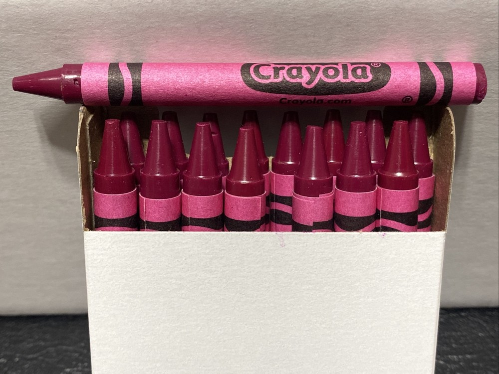 (16) Crayola Crayons (cerise) BULK
