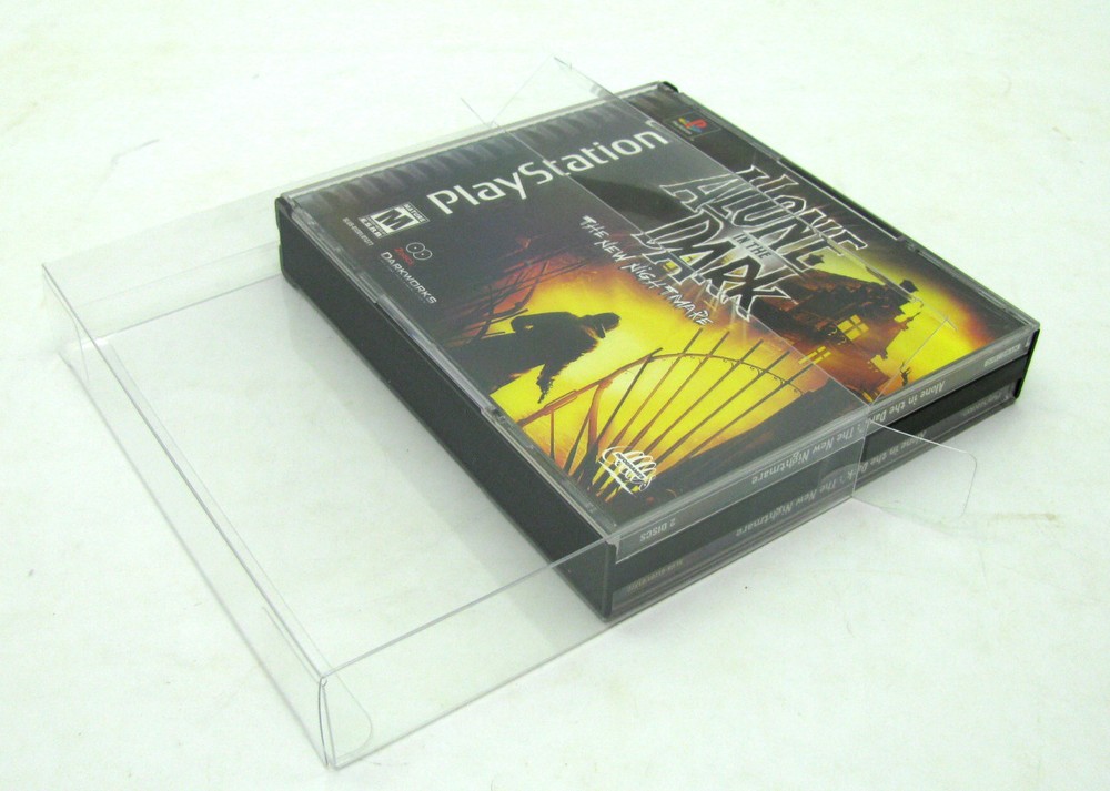 10x SONY PLAYSTATION ONE PS1 CIB DOUBLE CD - CLEAR PROTECTIVE BOX PROTECTOR CASE