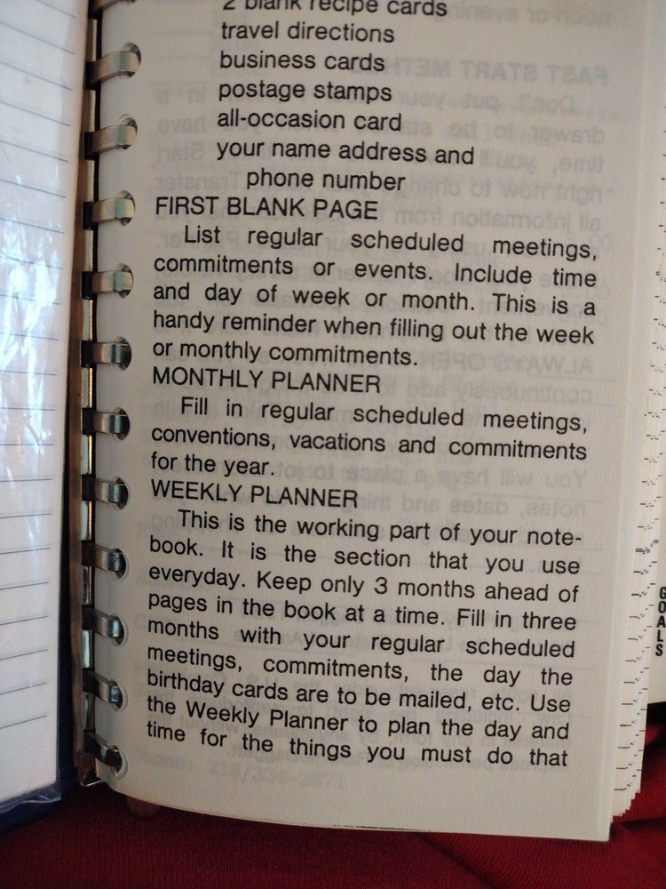 Vintage Goal Planner